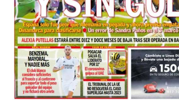 PORTADA | AS: "Benzema, Mayoral... Y nadie más"
