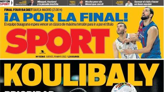 PORTADA | Sport: "Koulibaly, prioridad para el central"