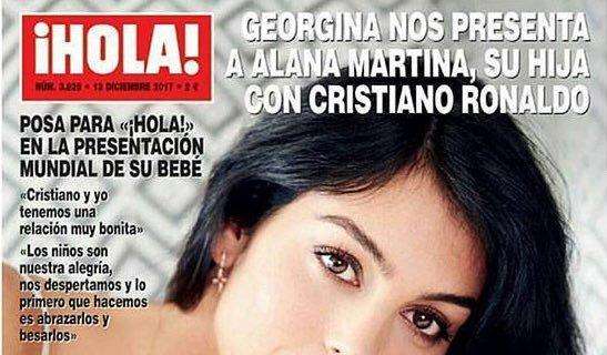 FOTO - Georgina presenta a la nueva hija de Cristiano en portada