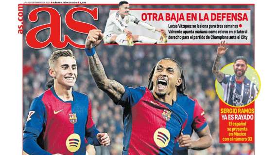 AS recalca en su portada que LaLiga está "en un puño"