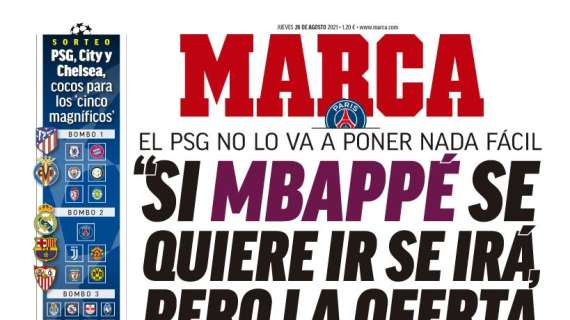 PORTADA | Marca: "El PSG no lo va a poner nada fácil"