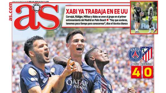 AS señala en su portada que "Xabi ya trabaja en EE. UU."