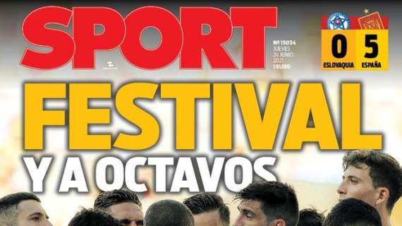 PORTADA | Sport, con España: "Festival y a octavos"