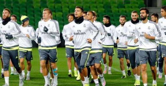 Visita sorpresa en el entrenamiento de hoy en Valdebebas