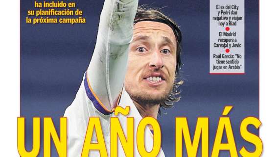 PORTADA | As sale con la renovación de Modric: "Un año más"