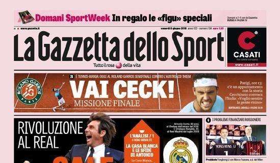 Gazzetta dello Sport - "Sale Conte. Guti es la alternativa"