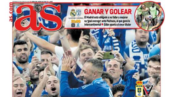 AS abre con la previa del Real Madrid - Pachuca: "Ganar y golear"