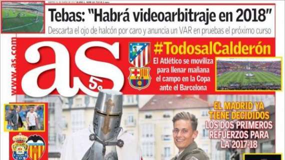 PORTADA - AS: "Llorente y Vallejo volverán para quedarse"