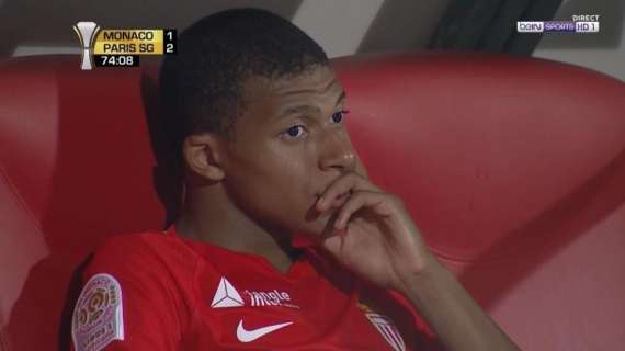 FOTO - La cara de pocos amigos de Mbappé al ser sustituido contra el PSG en la Supercopa francesa