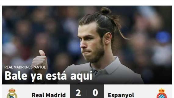 Diario AS: "Bale ya está aquí"