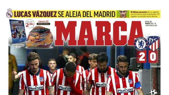 PORTADA - Marca: "Lucas Vázquez se aleja del Real Madrid"
