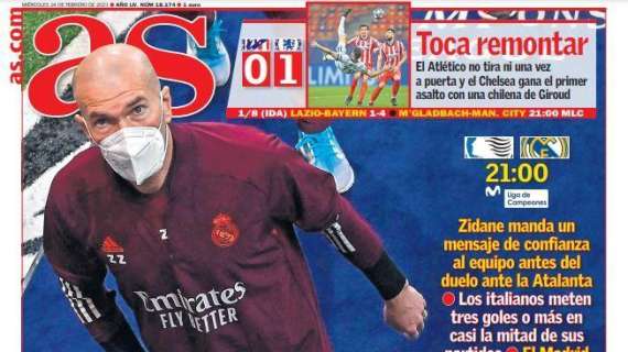PORTADA - As, Zidane: "Tengo a los mejores"