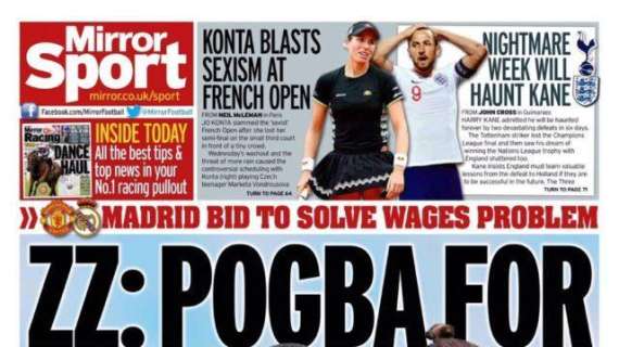 Mirror - El trueque que propone Zidane al United por Pogba