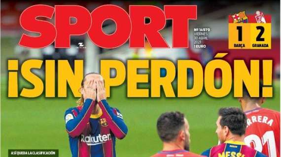 PORTADA - Sport, con el Barça: "¡Sin perdón!"