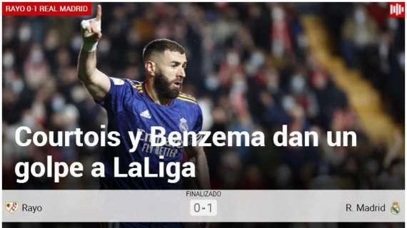 Marca: "Courtois y Benzema dan un golpe a la Liga"