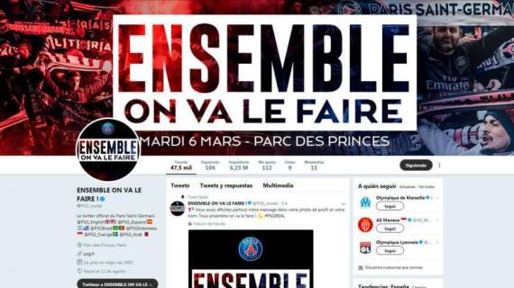 El PSG se cambia el nombre de sus cuentas de Twitter por "Juntos lo haremos" 