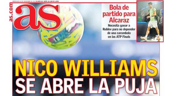 PORTADA | AS: "Nico Williams se abre a la puja"