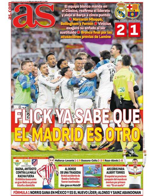 AS abre con "El Real Madrid es otro"