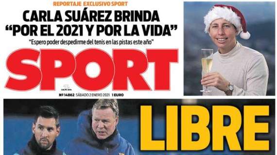 PORTADA - Sport, sobre Messi: "Libre para negociar"