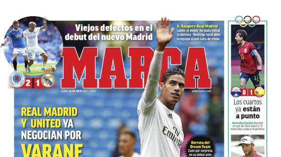 PORTADA | Marca: "Real Madrid y United ya negocian por Varane"