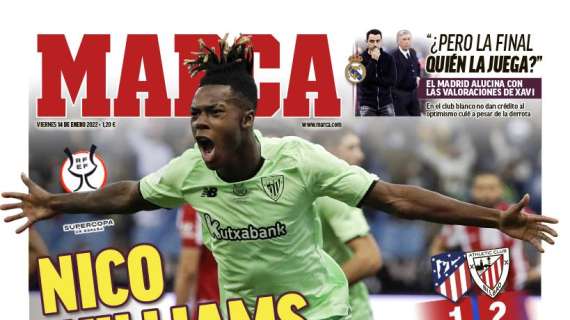 PORTADA | Marca: "Nico Williams se zampa al Atleti [y reta al Madrid]"