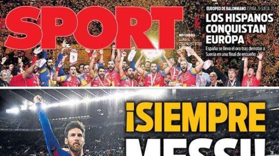 PORTADA - SPORT lo tiene claro: "Siempre Messi"