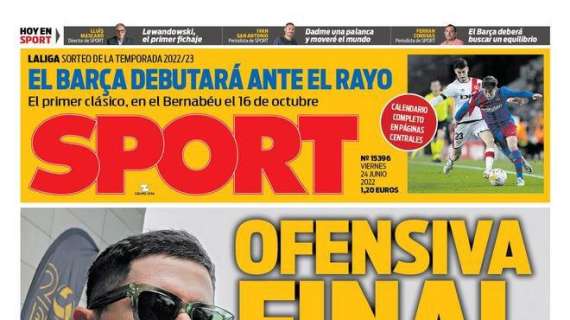 PORTADA | Sport: "Ofensiva final por Lewandowski"