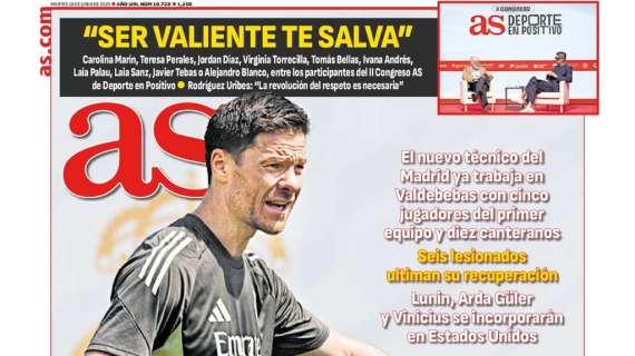 El diario AS, en su portada: "Comienza la era Xabi"
