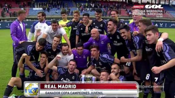 El Madrid felicita al Juvenil A por ganar la Copa de Campeones: "¡Enhorabuena equipo!"