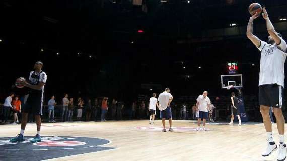 Primer entrenamiento en la cancha de la Final Four