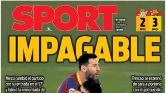 PORTADA - Sport: "Impagable"