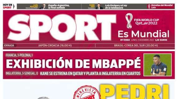 PORTADA | Sport: "Exhibición de Mbappé"