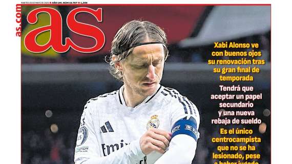 AS abre en su portada con Modric: "Más cerca de seguir"