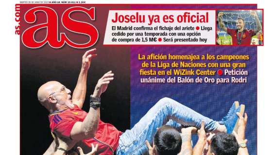 PORTADA | AS: "Joselu ya es oficial"