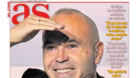 PORTADA | AS: "Iniesta de mi vida"