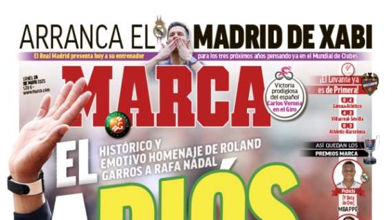 "Arranca el Madrid de Xabi" destaca Marca en su portada