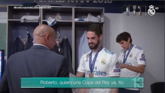 Isco tras conquistar la Decimotercera: "Quiero una Copa del Rey ya tío. Tanta Champions..."