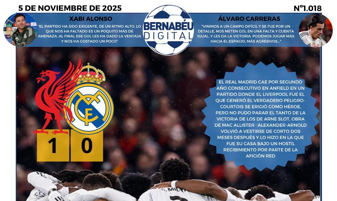 La derrota del Real Madrid en Anfield protagoniza la portada BD