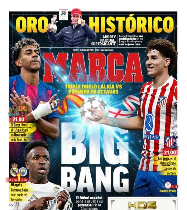 La Champions League acapara todas las miradas en las portadas