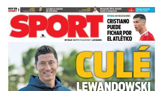 PORTADA | SPORT: "Culé, Lewandowski"