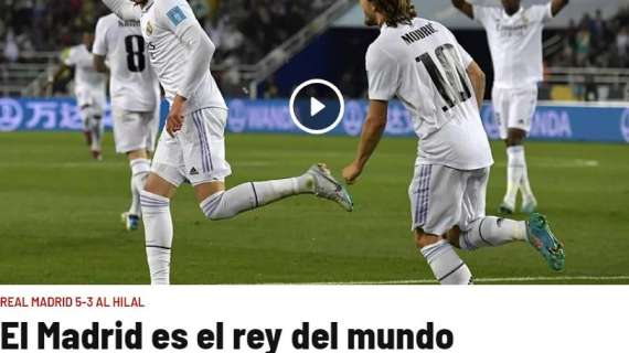 Marca: "El Real Madrid es el rey del mundo"