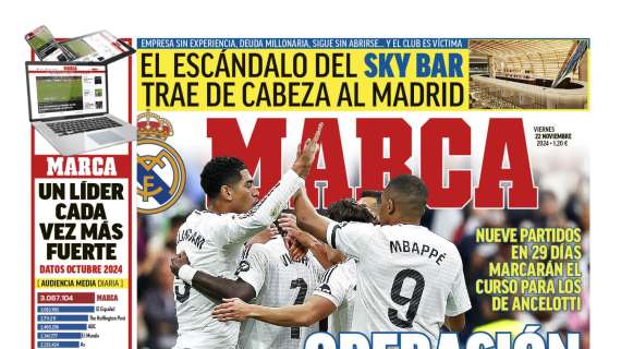 Marca lleva en portada el calendario del Real Madrid en diciembre 