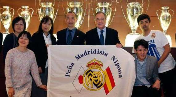 Florentino recibe a la Peña Madridista de Japón