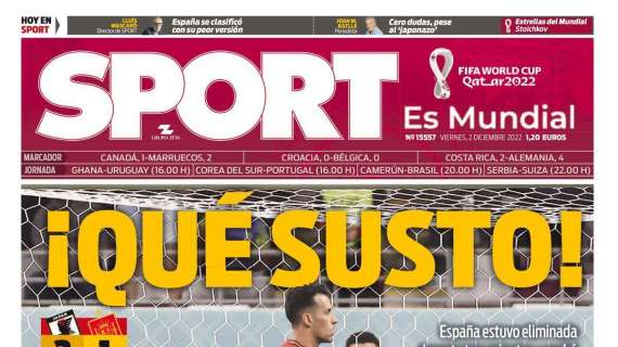 PORTADA | Sport: "¡Qué susto!"