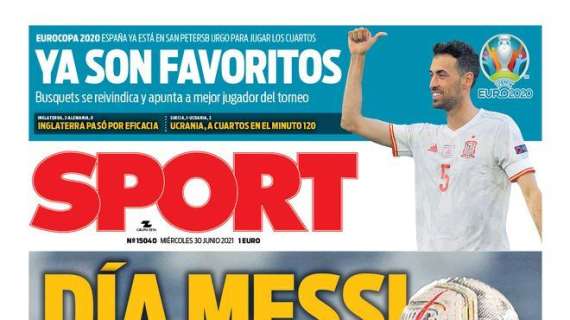 PORTADA | Sport titula con el argentino: "Día Messi"