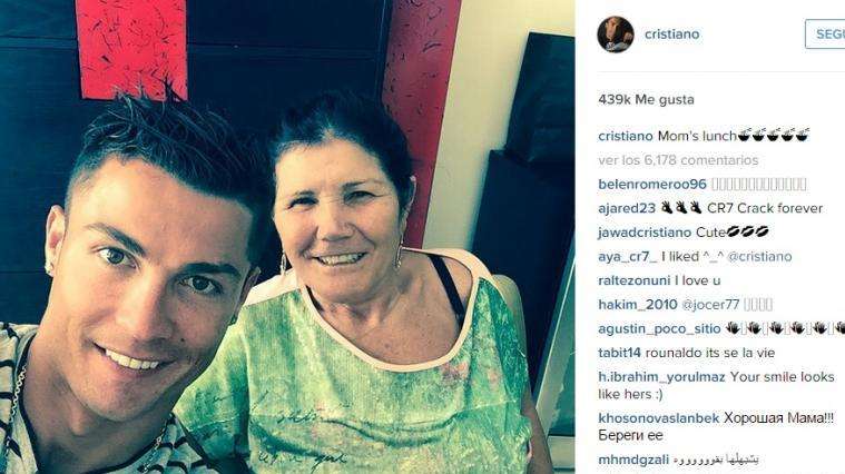 Cristiano almuerza en familia