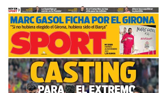 PORTADA | Sport: "Casting para el extremo"