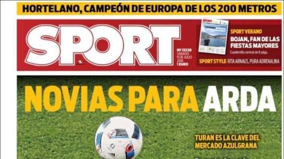 Portada Sport: Novias para Arda