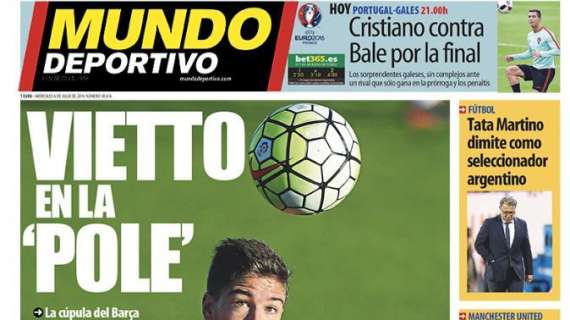 Portada Mundo Deportivo: Vietto, en la 'pole'