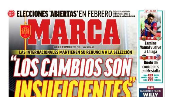 PORTADA | Marca, con el comunicado de las internacionales españolas: "Los cambios son insuficientes"
